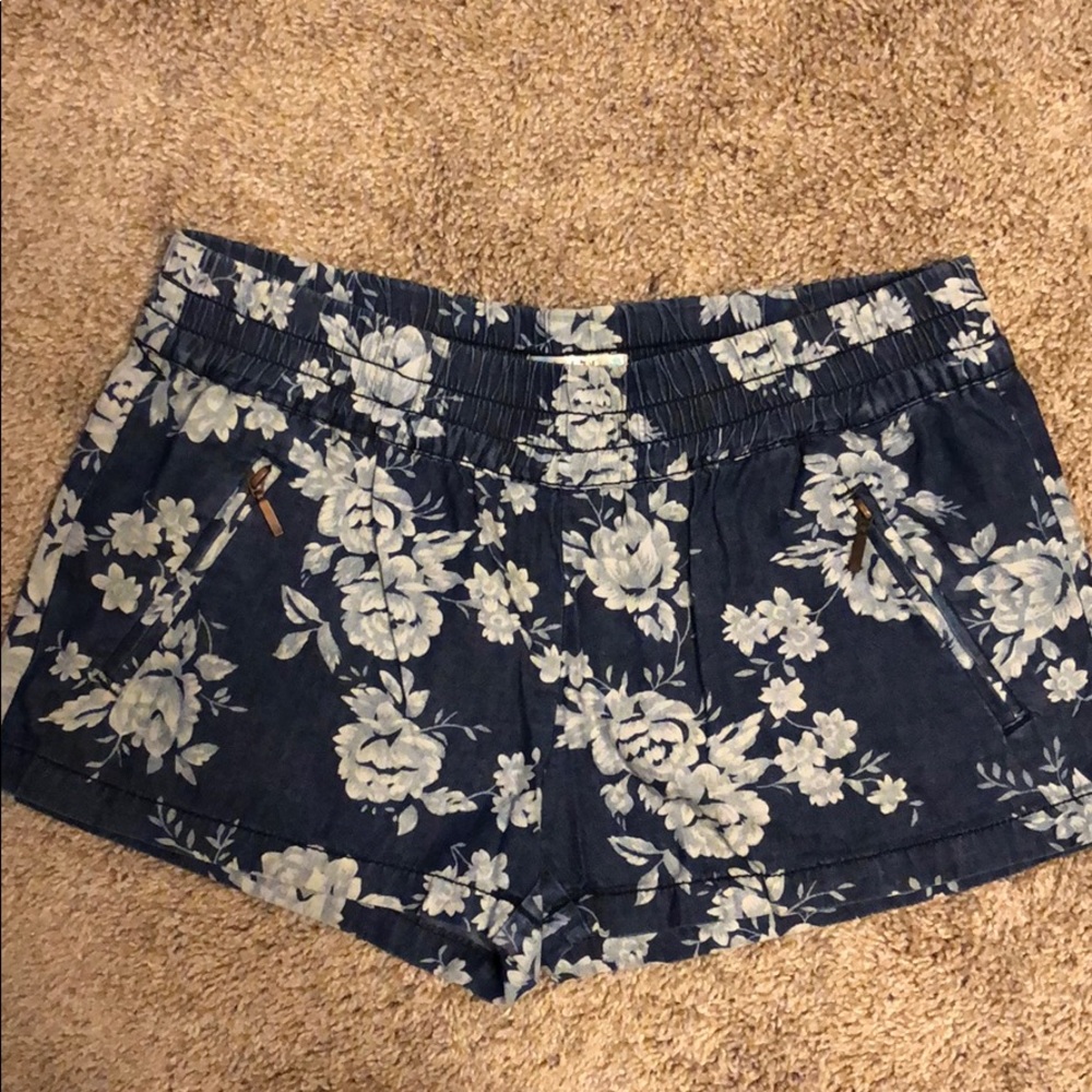 Floral Denim Shorts